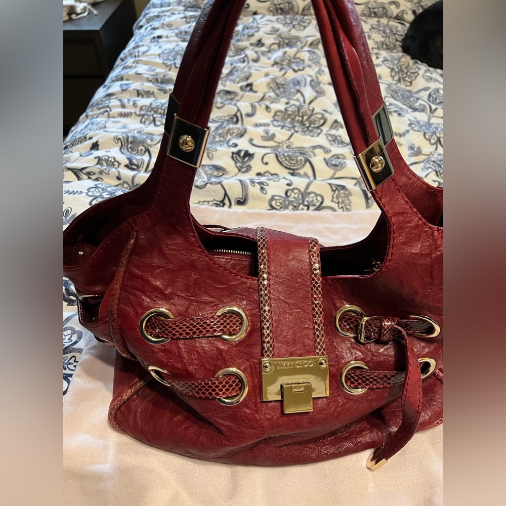 Red Jimmy Choo bag used-good condition
